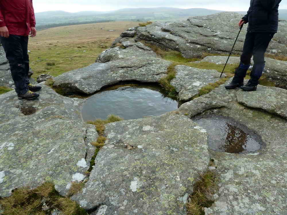 Rock Basins on top of Kes Tor