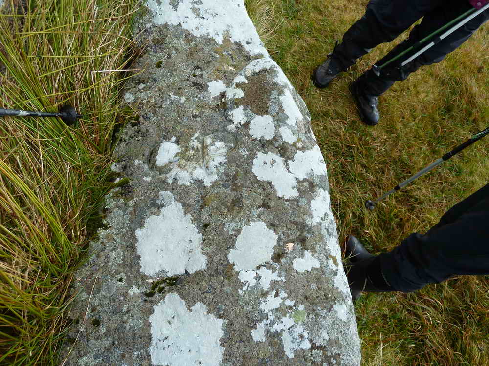 The fallen menhir bears a GP mark