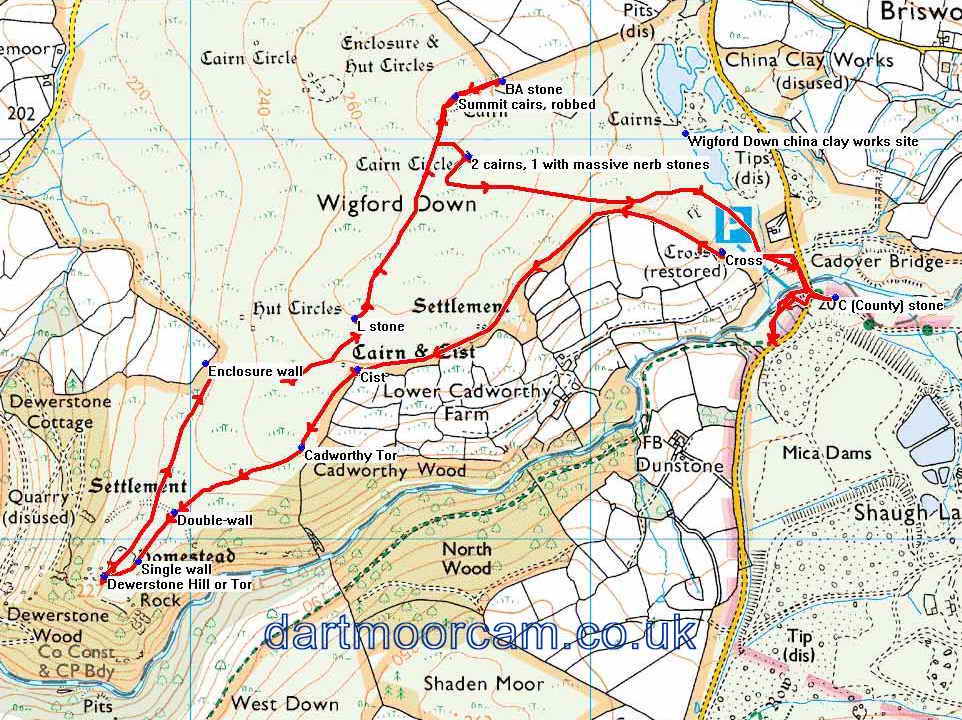 Map of Route - Crown Copyright - Ordnance Survey Licence number 100047373