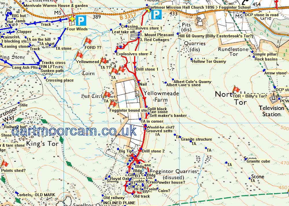 Map of Route - Crown Copyright - Ordnance Survey Licence number 100047373
