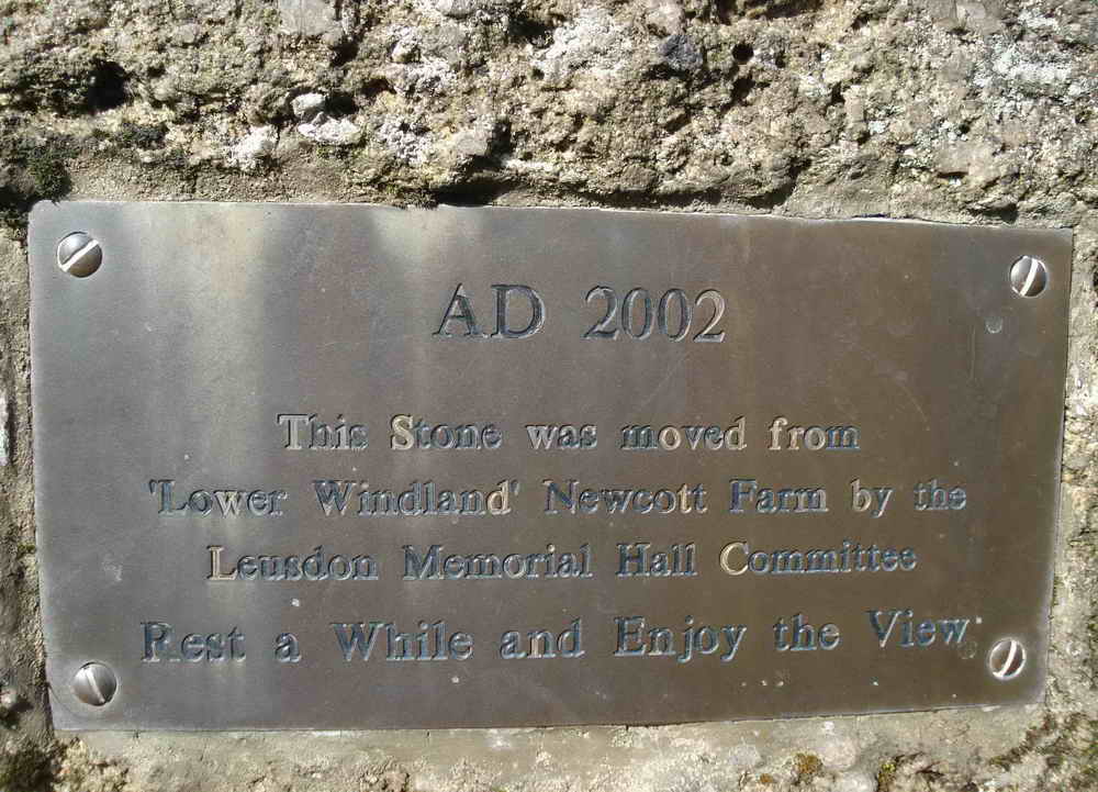 Plaque on the stone