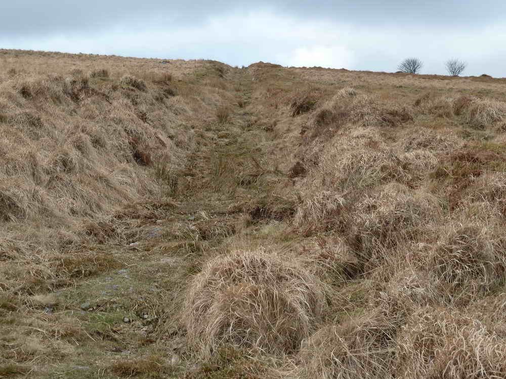 Looking up the old flat-rod track to the upper workings of the Hensroost Mine