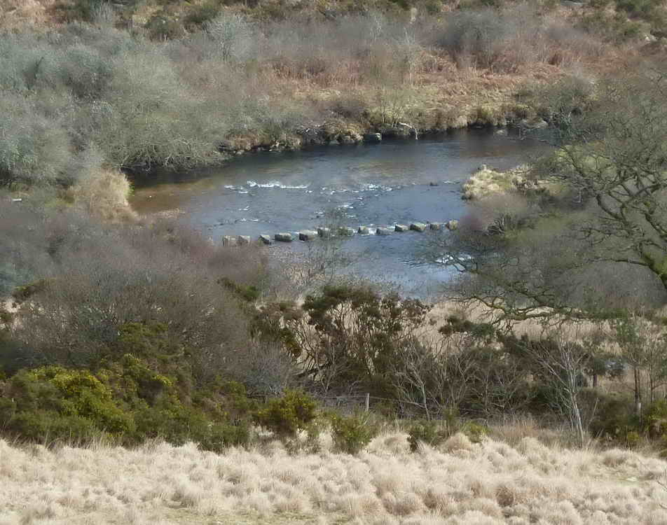 You can see the Week Ford stepping stones across the river Dart in the distance to the East