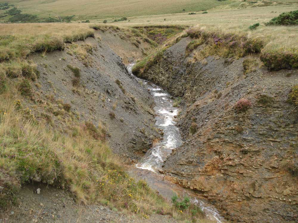 The waterway is now a well-worn mini-gorge